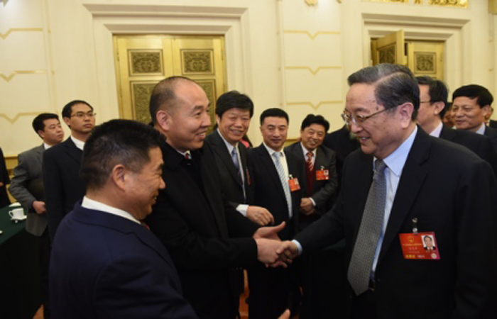 原張全收董事長受中共中央政治局常委十二屆全國政協主席俞正聲親切接見